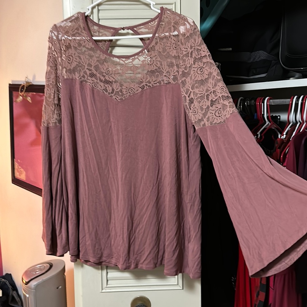 Rose colored 1x top